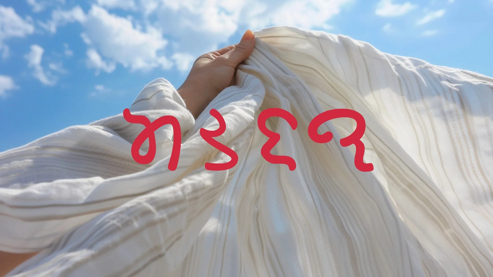 Le monogramme Aber sur un drap blanc