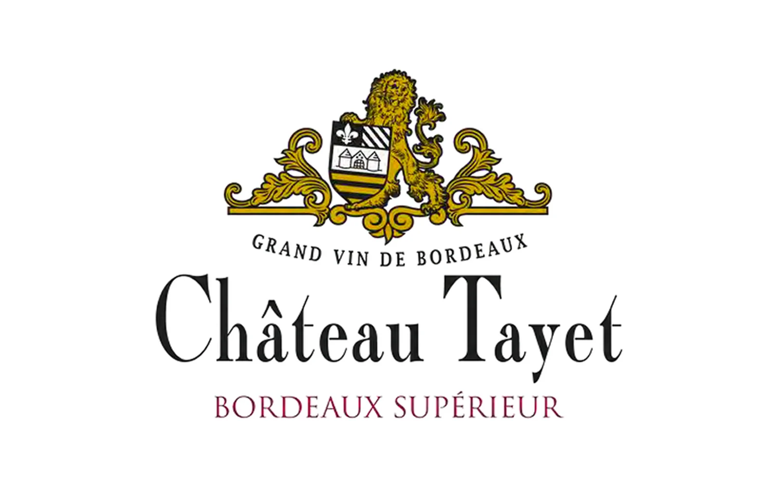 Le logo de Château Tayet avant et après